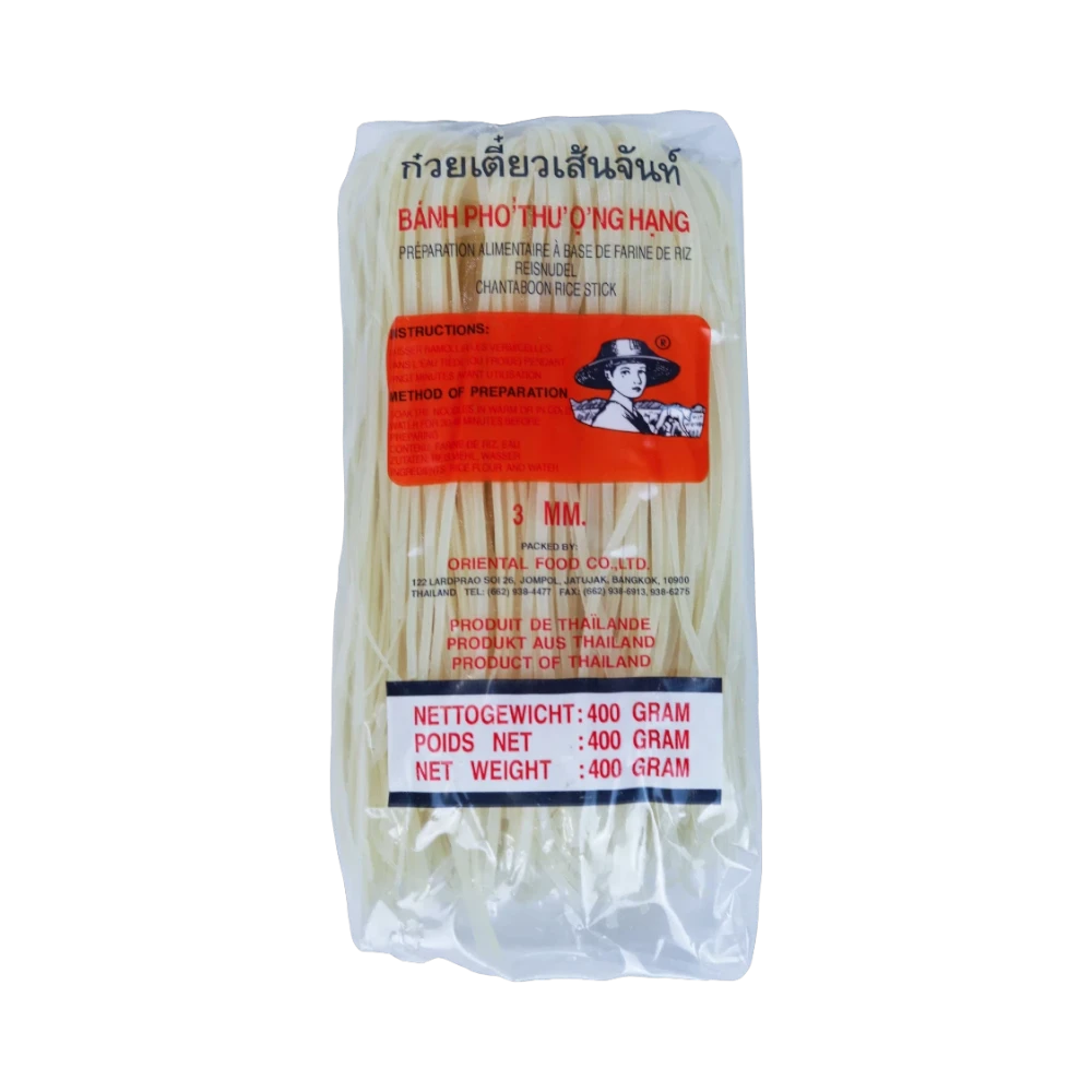 Farmer – flat rice noodles 3 mm (Phở Khô 3 mm) 400g