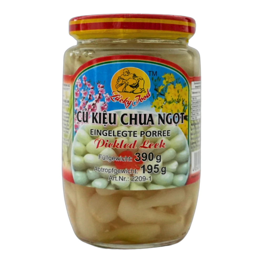 Lucky Food – Eingelegte Lauchknollen süß-sauer (Củ Kiệu Chua Ngọt) 340g