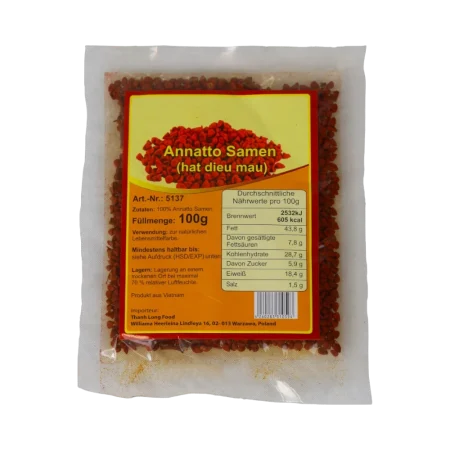 Thanh Long Food – Annattosamen (Hạt Điều Màu) 100g