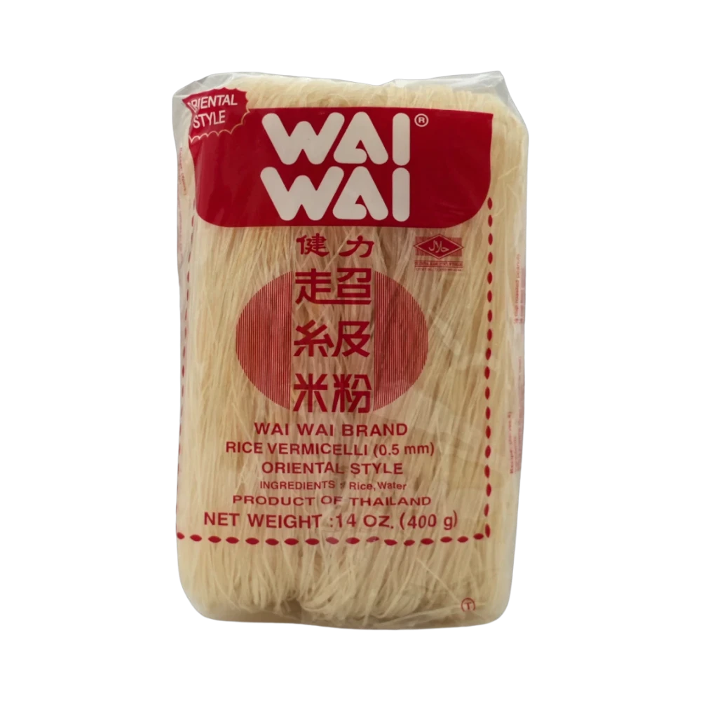 Wai Wai – Rice vermicelli 0.5 mm (Bún Khô 0.5 mm) 400g