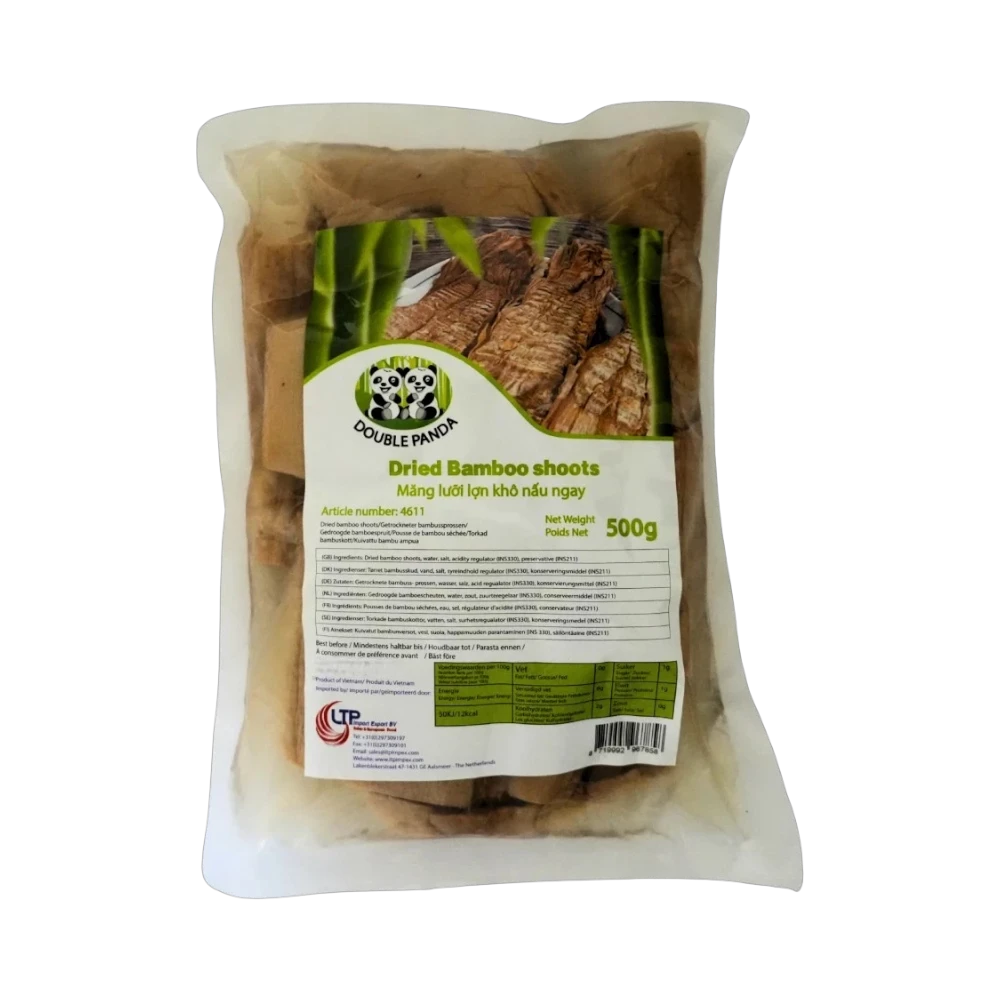 Double Panda – Getrocknete Bambussprossen (Măng Khô) 500g