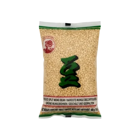 Cock Brand – Geschälte gespaltene Mungbohnen (Đậu Xanh Cà vỏ) 400g
