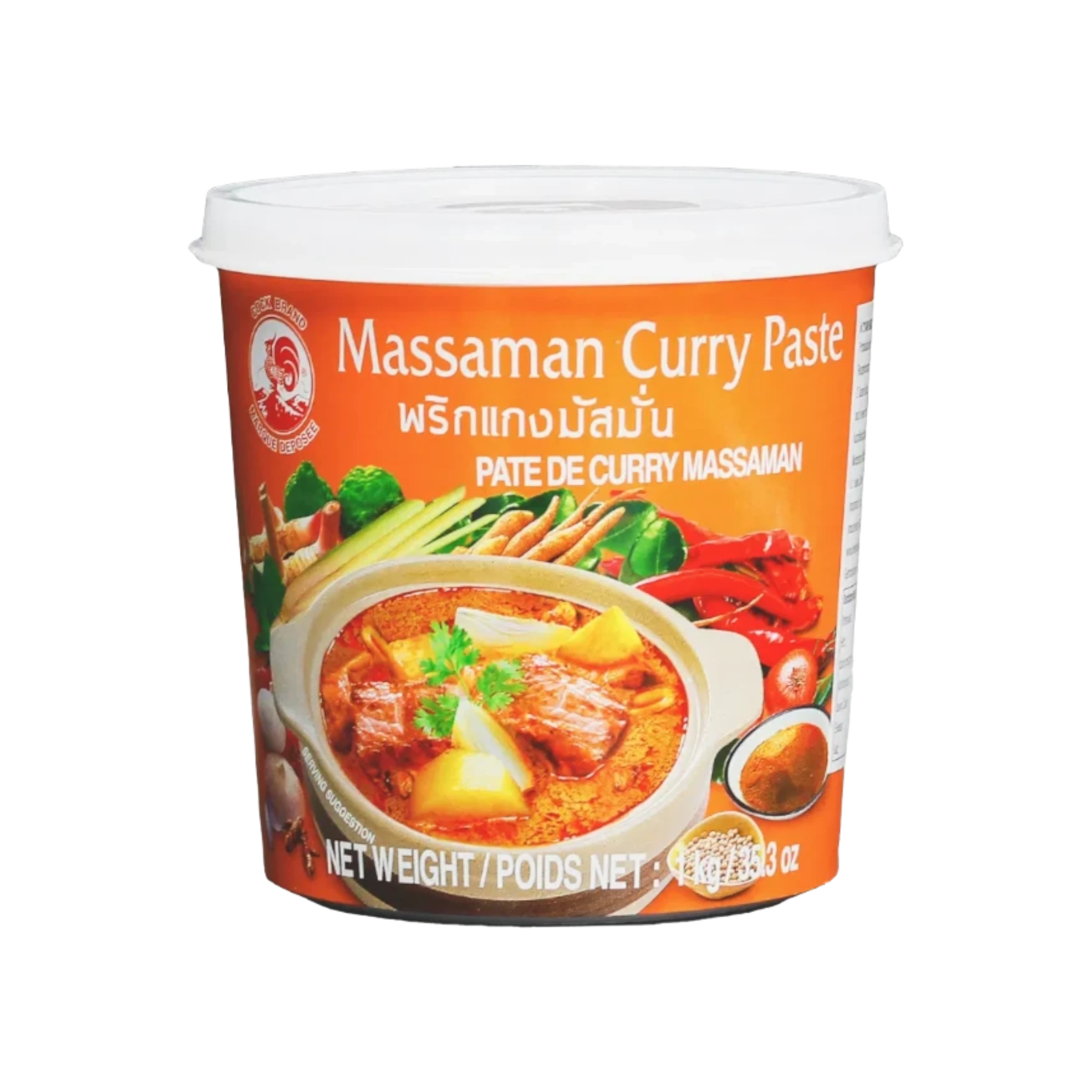Cock Brand – Massaman Curry Paste (Cà Ri Massaman) 1kg