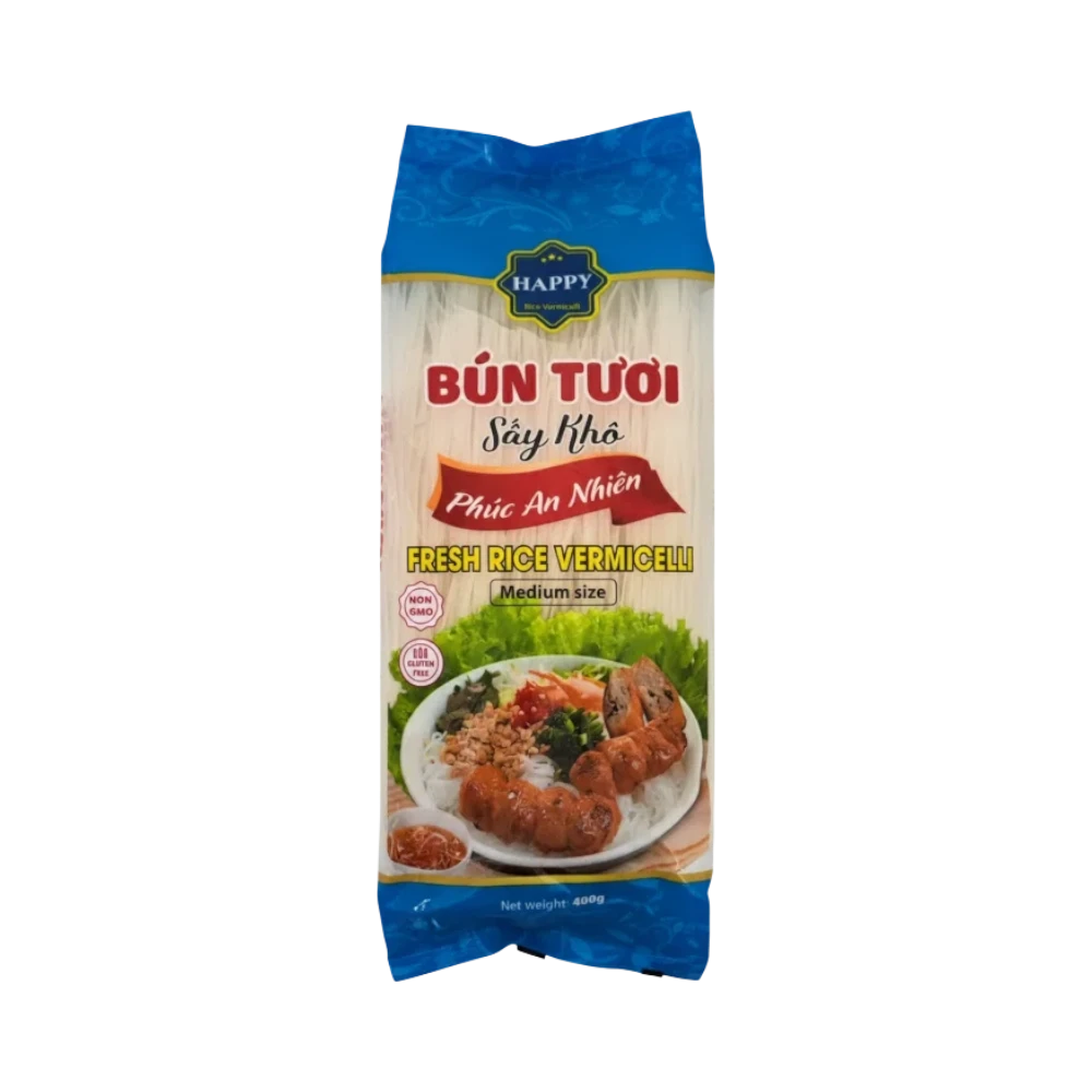 Happy – Getrocknete Reisnudeln 1 mm (Bún Khô 1 mm) 400g