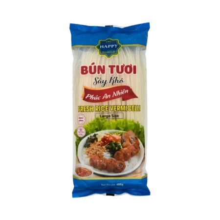 Happy – Getrocknete Reisnudeln 1,2 mm (Bún Khô 1,2 mm) 400g