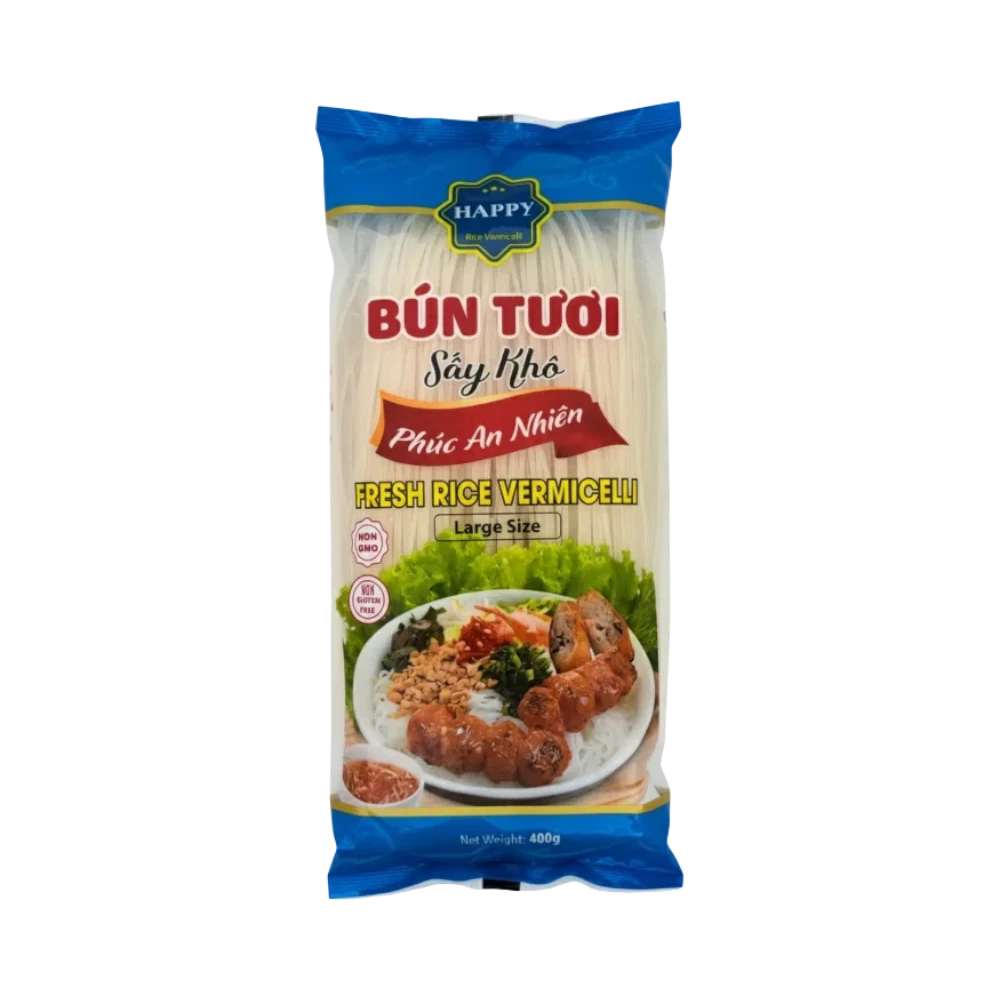 Happy – Getrocknete Reisnudeln 1,2 mm (Bún Khô 1,2 mm) 400g