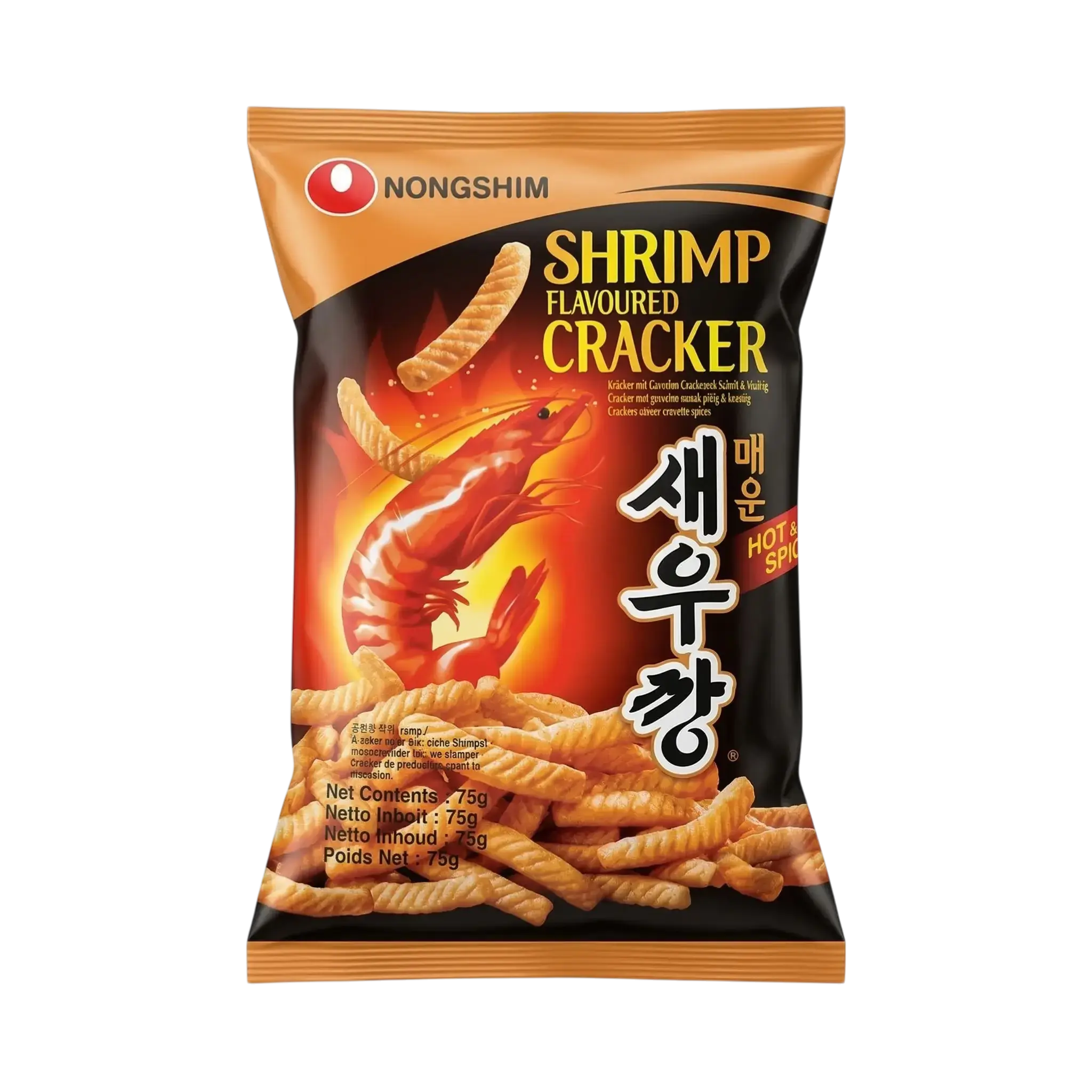 Nongshim – Scharfe Garnelen-Cracker (Bánh Phồng Tôm Cay) 75g