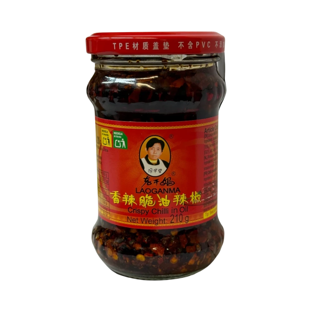 Lao Gan Ma – Crispy Chili in Oil (Ớt Giòn Ngâm Dầu) 210g