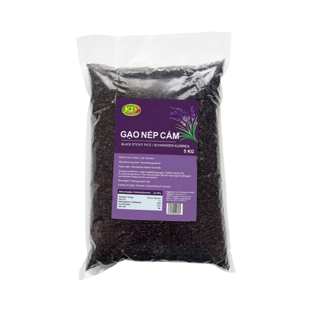 Kim Phi Asia Food – Schwarzer Klebreis (Gạo Nếp Cẩm) 5kg