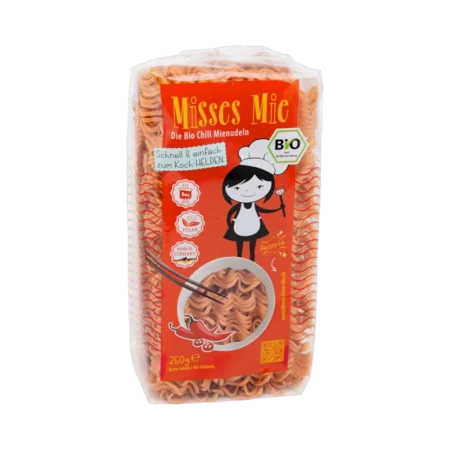 Misses & Mister Mie – Organic Chili Mie Noodles (Mì Ớt Hữu Cơ) 250g