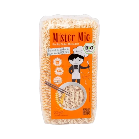 Misses & Mister Mie – Organic Spelled Mie Noodles (Mì Lúa Mì Đen Hữu Cơ) 250g