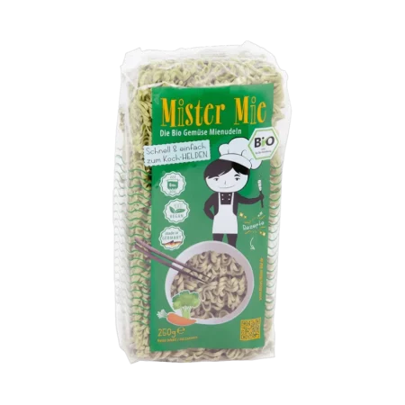 Misses & Mister Mie – Organic Vegetable Mie Noodles (Mì Rau Củ Hữu Cơ) 250g
