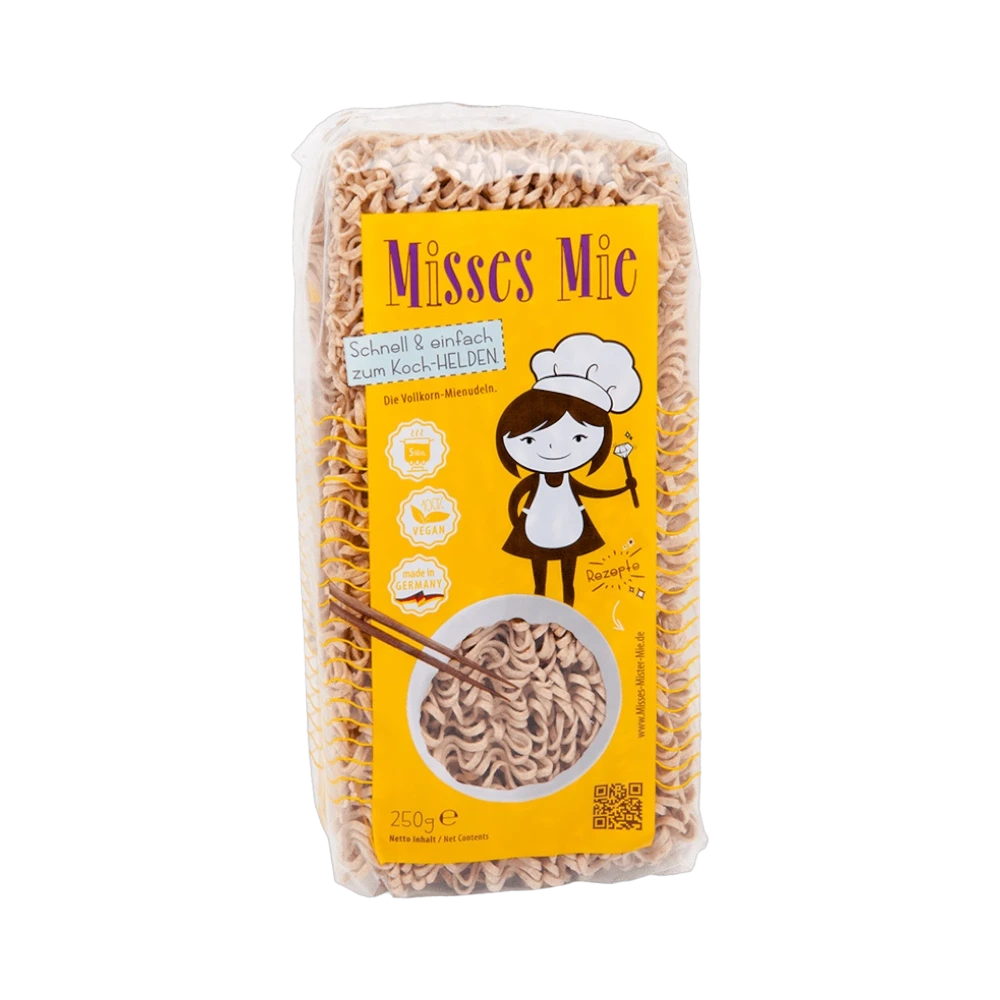 Misses & Mister Mie – Whole Grain Wheat Mie Noodles (Mì Nguyên Cám) 250g
